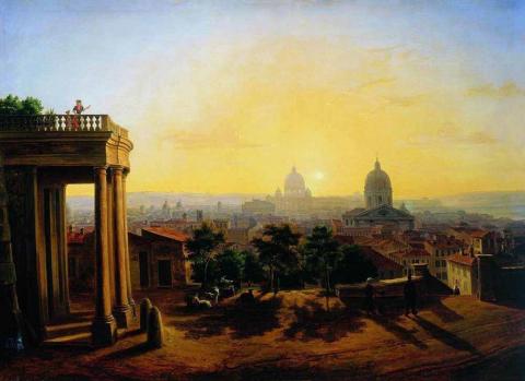 Вид Рима. С картины М. Воробьёва