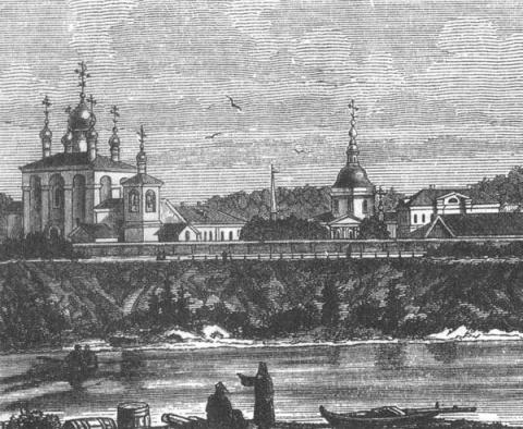 Богородице-Успенский Ольгов монастырь. Гравюра XIX века